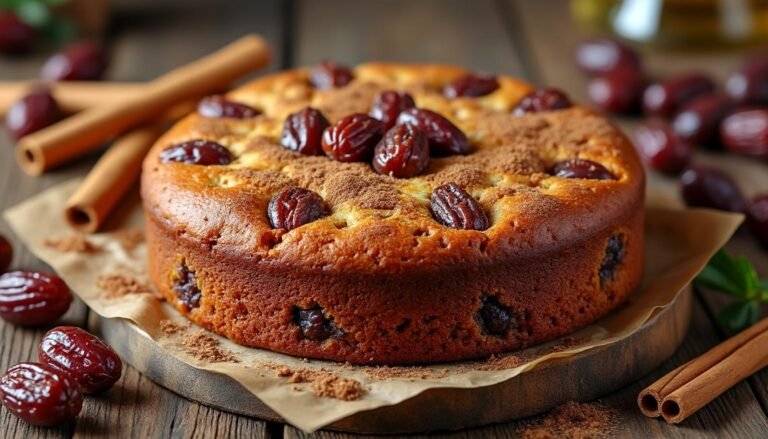 découvrez notre délicieuse recette de gâteau aux dattes et cannelle, un délicieux mélange de saveurs sucrées et épicées. parfait pour le dessert ou comme en-cas, ce gâteau moelleux et réconfortant ravira les amateurs de douceurs saines et gourmandes.