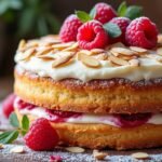 Gâteau aux framboises et amandes
