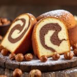 Gâteau marbré à la vanille et noisettes