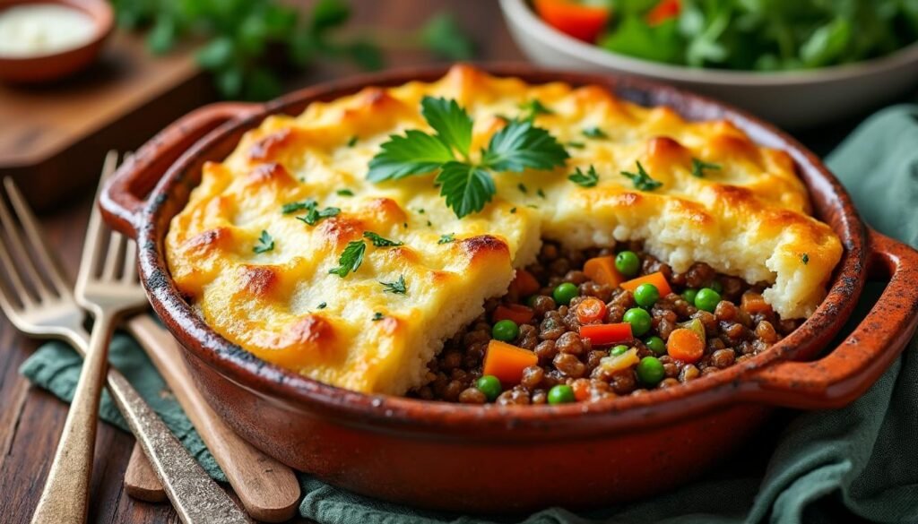 découvrez notre délicieux hachis parmentier végétarien aux lentilles, une recette saine et gourmande alliant savoureux légumes et lentilles riches en protéines. parfait pour un repas réconfortant et équilibré, ce plat ravira les amateurs de cuisine végétale !