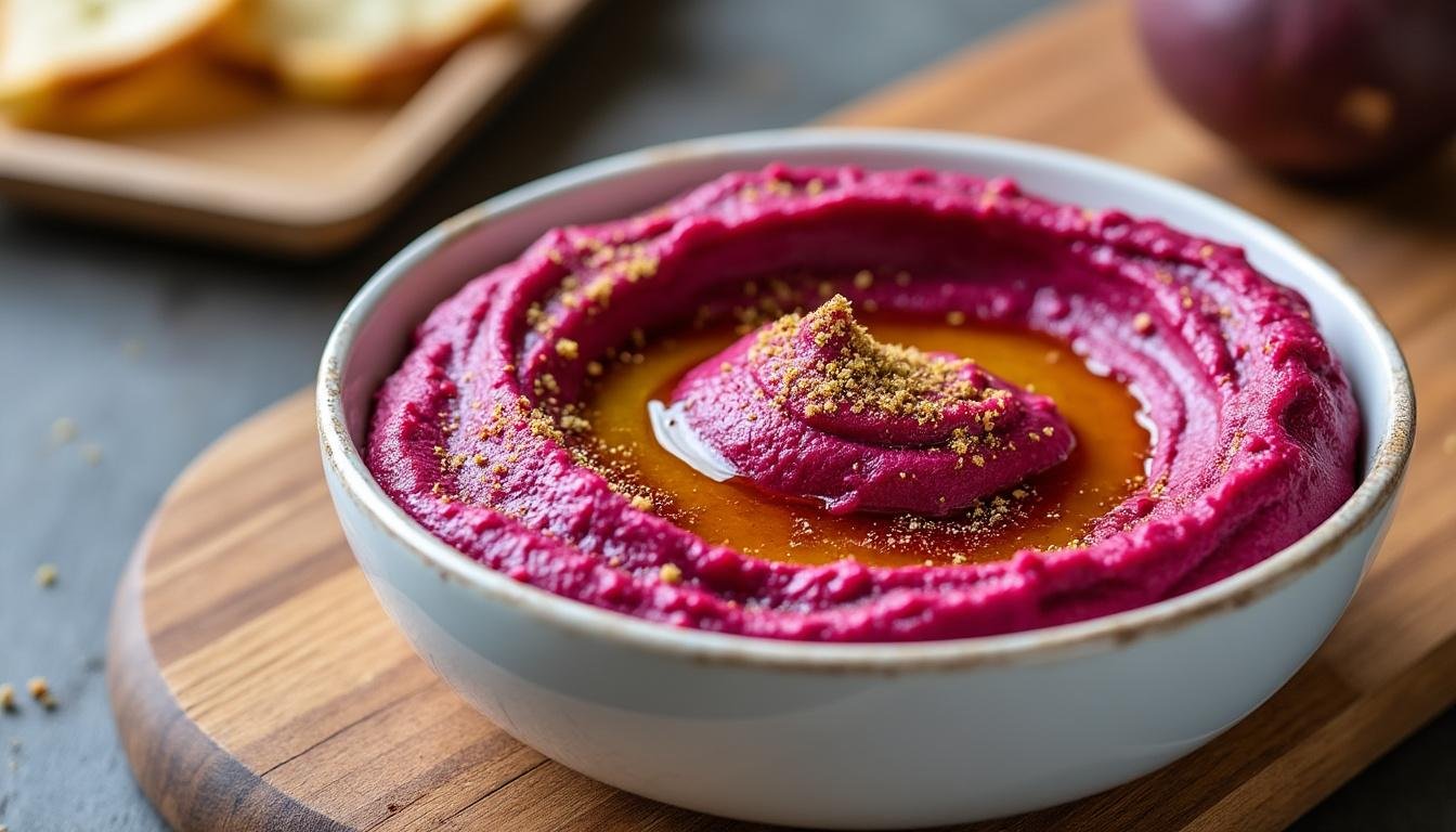 découvrez une délicieuse recette de houmous de betterave et cumin, alliant la douceur de la betterave à l'arÎme épicé du cumin. parfait comme dip ou tartinade, ce houmous coloré et savoureux saura ravir vos papilles et apporter une touche originale à vos apéritifs.