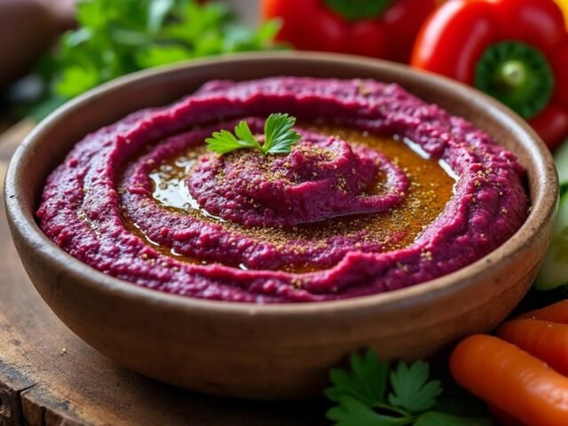 Houmous de betterave et cumin