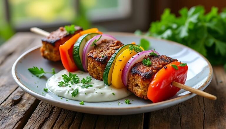 découvrez notre savoureux kebab végétarien au seitan, une alternative délicieuse et riche en protéines qui ravira vos papilles. parfait pour les amateurs de cuisine végétale, ce plat allie des saveurs authentiques à une texture généreuse. à déguster sans modération !
