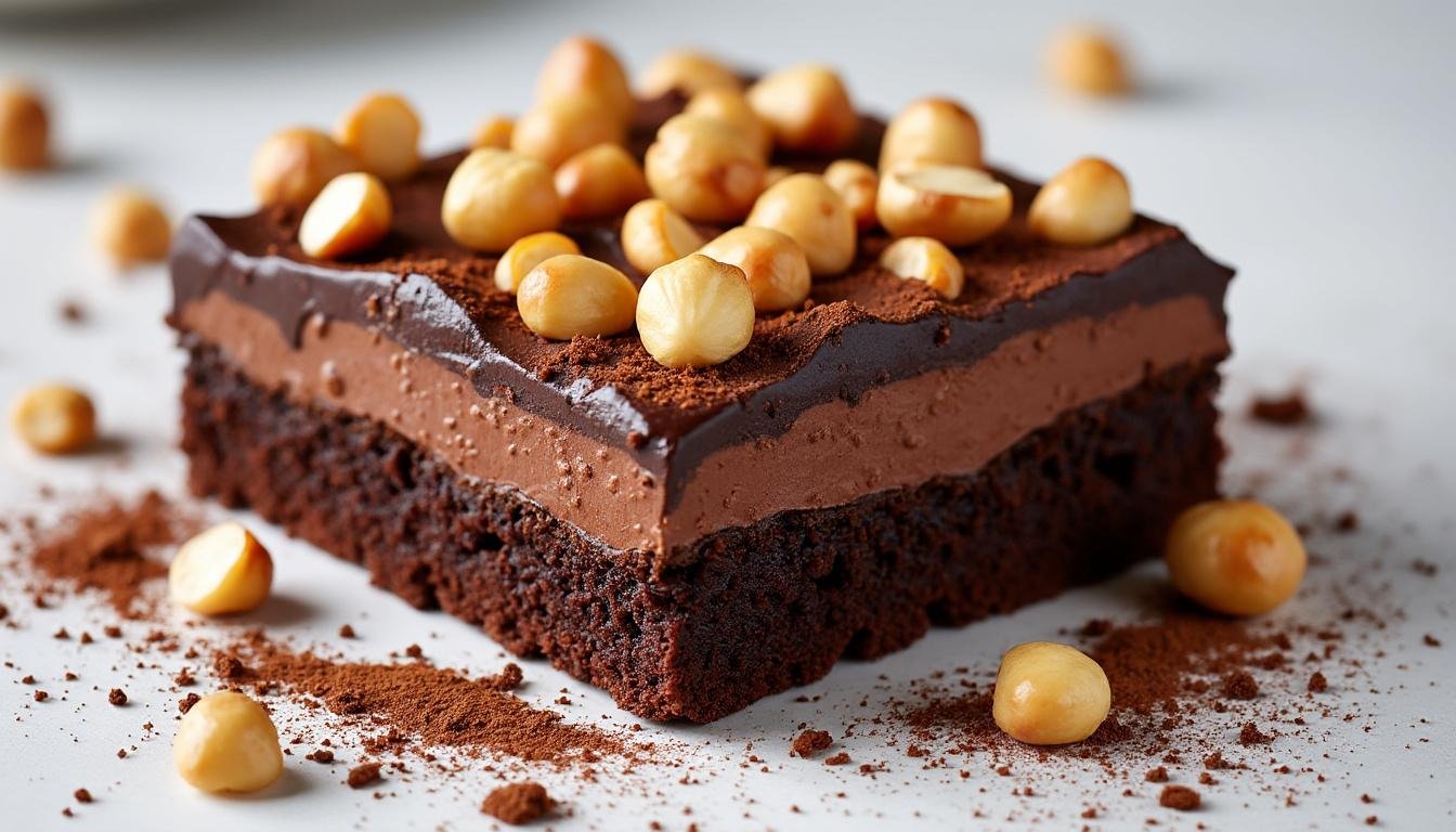 découvrez notre irrésistible moelleux aux noisettes et chocolat praliné, un gâteau subtilement équilibré entre la douceur du chocolat et le croquant des noisettes. idéal pour les gourmands en quête d'une délicieuse pause sucrée.
