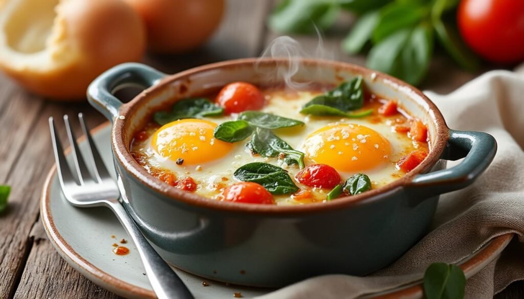 découvrez notre recette savoureuse d'œufs cocotte aux légumes et fromage, un plat savoureux et réconfortant, parfait pour un repas léger. facile à préparer, cette délicieuse combinaison de légumes frais et de fromages fondants ravira vos papilles et celles de vos proches.