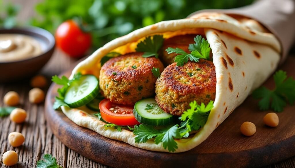 découvrez nos pains pita garnis de falafels maison, savoureux et croustillants. une délicieuse option végétarienne alliant authenticité et fraîcheur, parfaite pour un repas rapide ou un en-cas plein de saveurs.