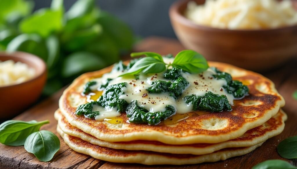 découvrez notre recette délicieuse de pancakes salés aux épinards et fromage, un plat savoureux et réconfortant parfait pour un brunch ou un dîner léger. faciles à préparer, ces pancakes sont riches en goût et apporteront une touche originale à votre table.