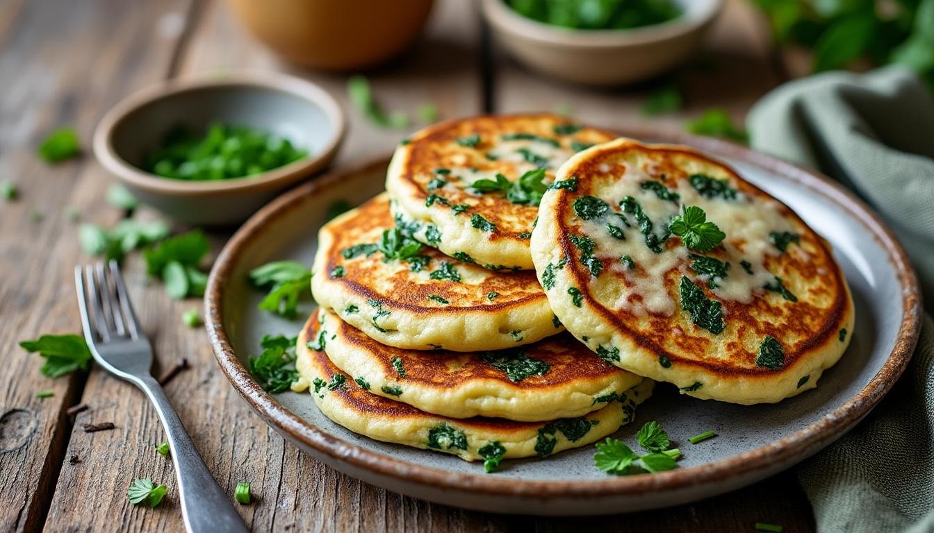découvrez notre délicieuse recette de pancakes salés aux épinards et fromage, une alternative savoureuse et originale aux pancakes sucrés. parfaits pour un brunch ou un repas léger, ces pancakes moelleux sont riches en saveurs et faciles à préparer. savourez la combinaison parfaite de légumes et de fromage dans chaque bouchée.