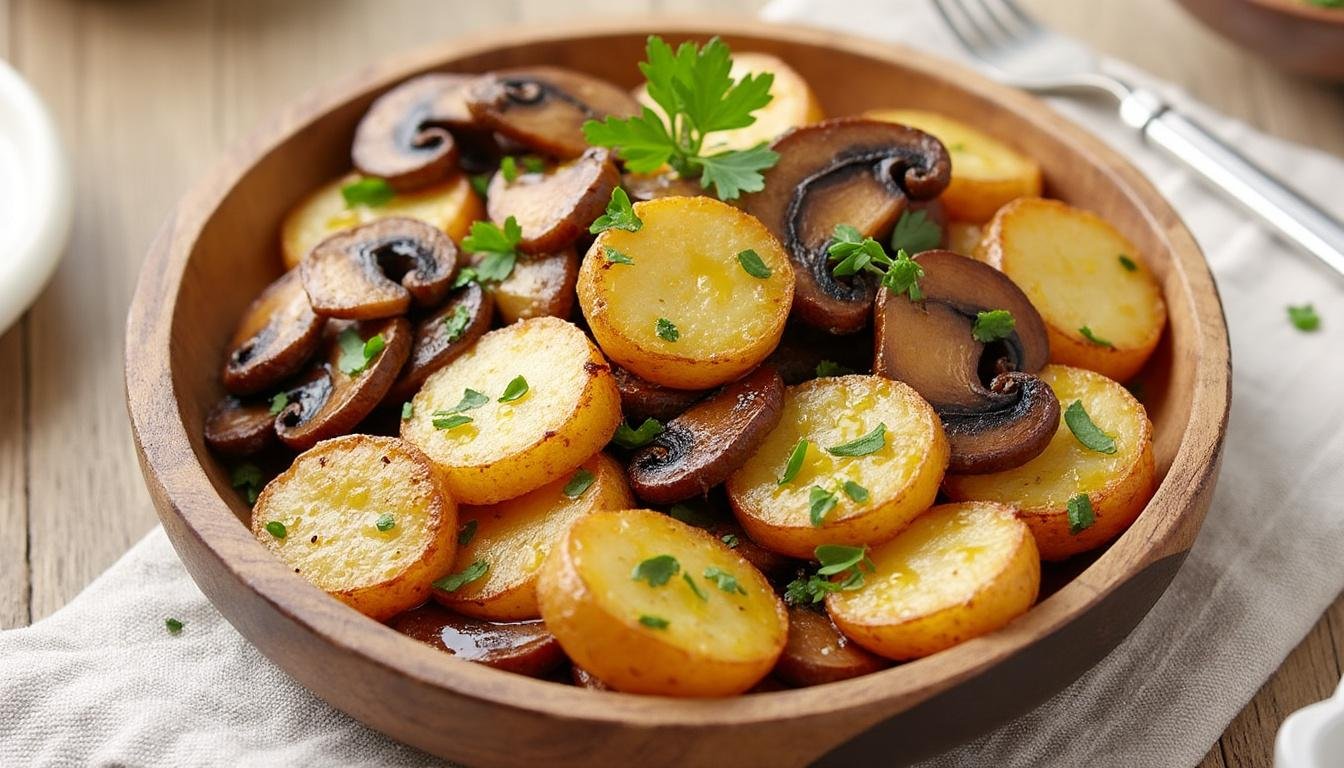 découvrez notre délicieuse poêlée de pommes de terre, champignons et tofu fumé, un plat réconfortant et savoureux qui allie des ingrédients simples pour un repas sain et gourmand. parfait pour les végétariens et les amoureux de la cuisine maison.