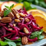 Salade de betteraves râpées et noix de pécan