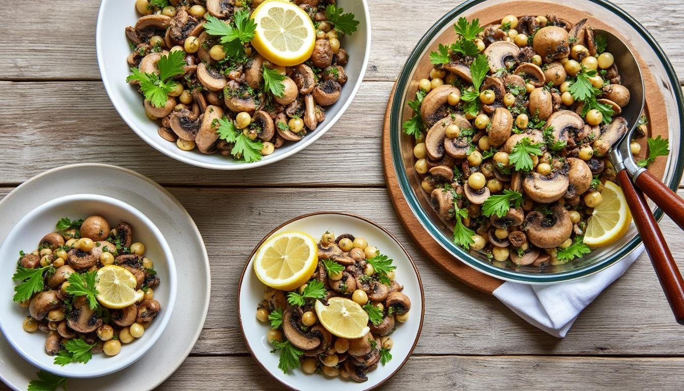 découvrez une délicieuse salade de champignons frais, rehaussée de persil aromatique et d'ail savoureux. cette recette simple et saine est parfaite pour accompagner vos plats ou comme entrée légère. savourez la fraîcheur et les bienfaits des ingrédients naturels dans chaque bouchée.