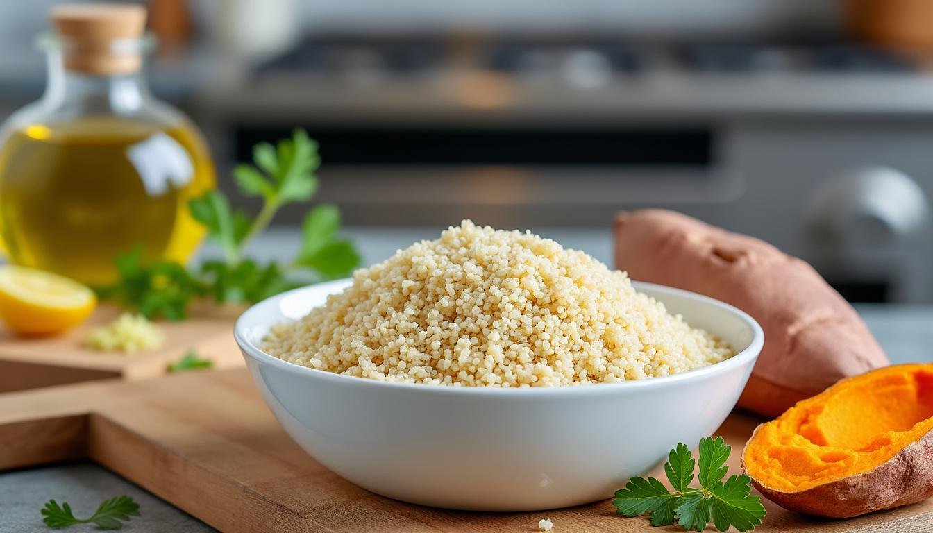 découvrez une délicieuse salade de quinoa, patate douce et feta, alliant des saveurs savoureuses et des ingrédients nutritifs. parfaite comme plat principal ou accompagnement, cette recette saine est idéale pour vos repas équilibrés.