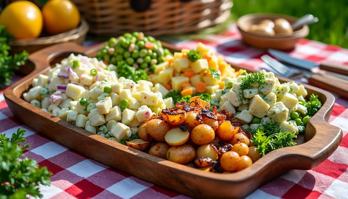 découvrez une recette savoureuse de salade de quinoa, patate douce et feta, mélangeant des ingrédients sains et colorés pour un plat nutritif et frais, parfait pour un déjeuner léger ou un accompagnement savoureux.