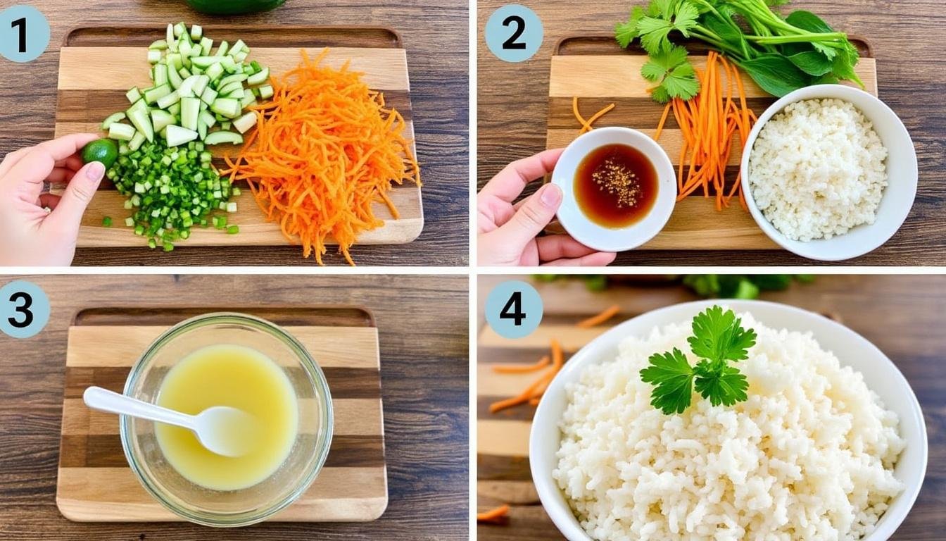 découvrez notre savoureuse salade de riz thaï, alliant la douceur de la mangue et la fraîcheur de la menthe. parfaite pour un repas léger ou un accompagnement, cette recette colorée ravira vos papilles avec des saveurs exotiques et rafraîchissantes. idéale pour les journées ensoleillées!
