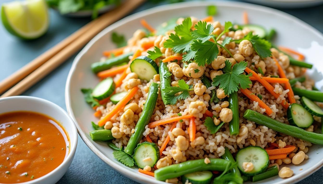 découvrez une délicieuse salade de riz thaï, agrémentée de mangue juteuse et de menthe fraîche. cette recette rafraîchissante et colorée est idéale pour un repas léger et exotique, alliant saveurs sucrées et herbacées pour un moment gustatif unique.