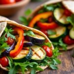 Wraps de blé complet aux légumes grillés