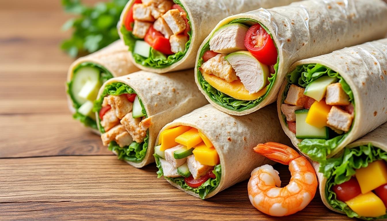 découvrez une recette savoureuse de wraps de blé complet aux légumes grillés, idéale pour un repas léger et nutritif. parfaite pour les végétariens, cette préparation allie le croquant des légumes à la douceur du blé complet, offrant une explosion de saveurs dans chaque bouchée.