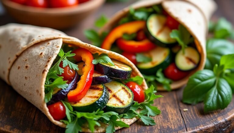 découvrez nos wraps de blé complet garnis de délicieux légumes grillés, une option saine et savoureuse pour vos repas. parfaits pour un déjeuner léger ou un dîner rapide, ces wraps allient le plaisir des saveurs aux bienfaits des ingrédients frais. essayez-les aujourd'hui!