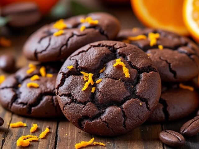 Biscuits au cacao et zestes d’orange