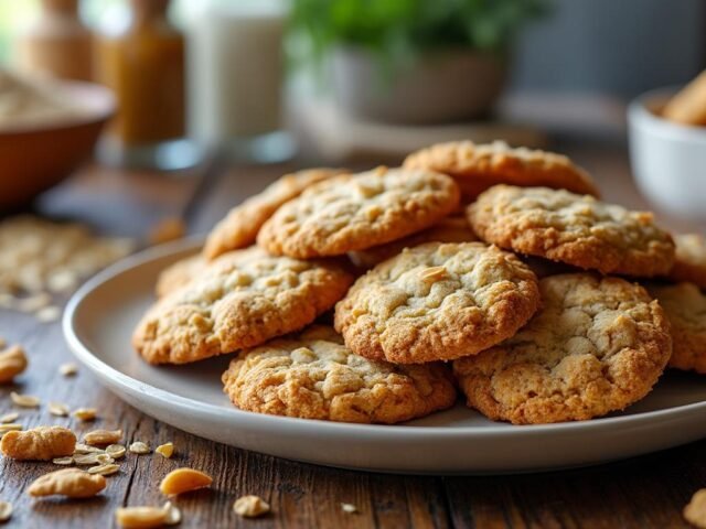 Biscuits croquants aux flocons d’avoine et noix de coco