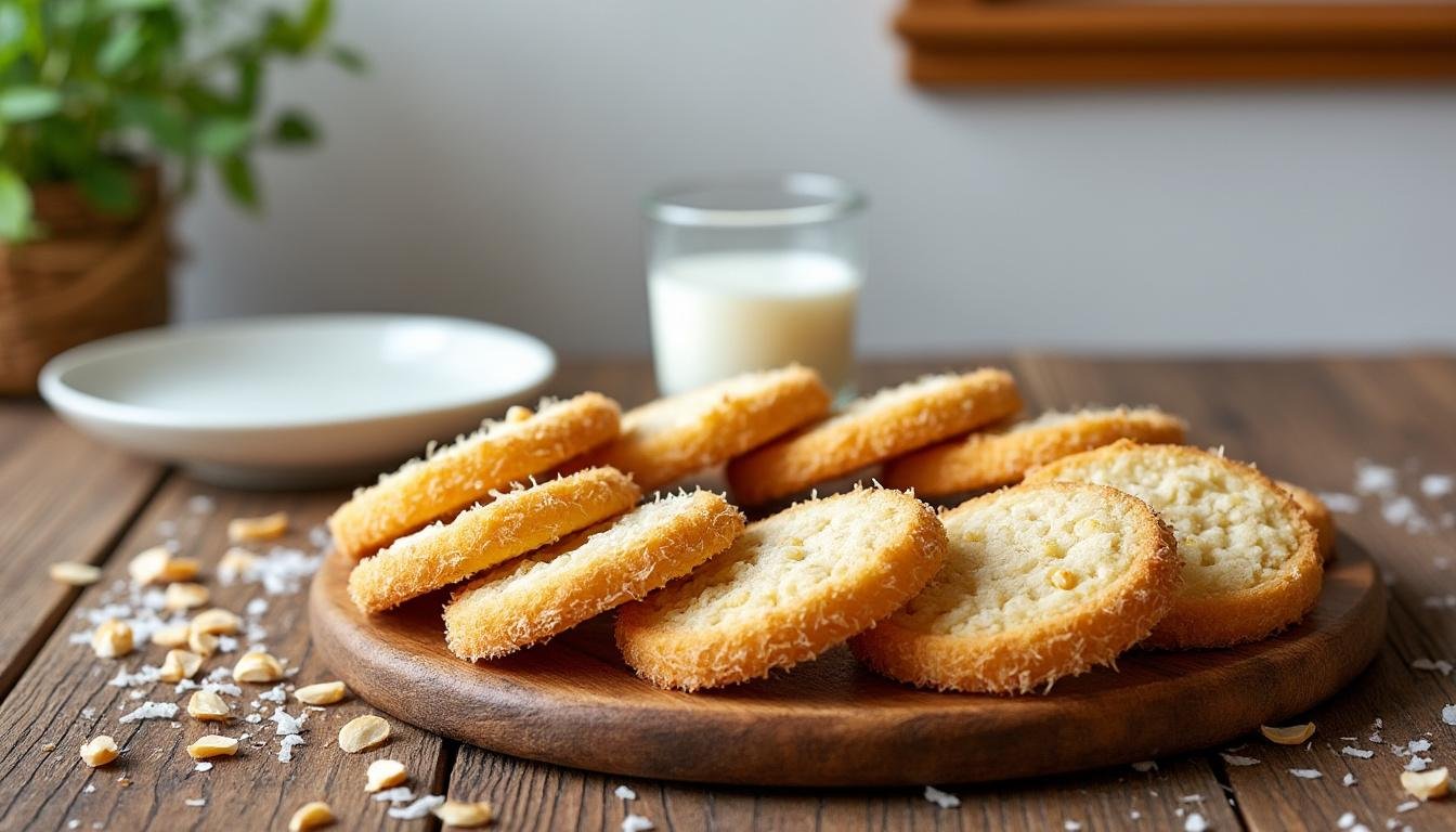 découvrez nos irrésistibles biscuits moelleux à la noix de coco, alliant douceur et croustillant pour une expérience gustative inoubliable. parfaits pour vos pauses gourmandes ou vos événements, ces délices coco raviront petits et grands.