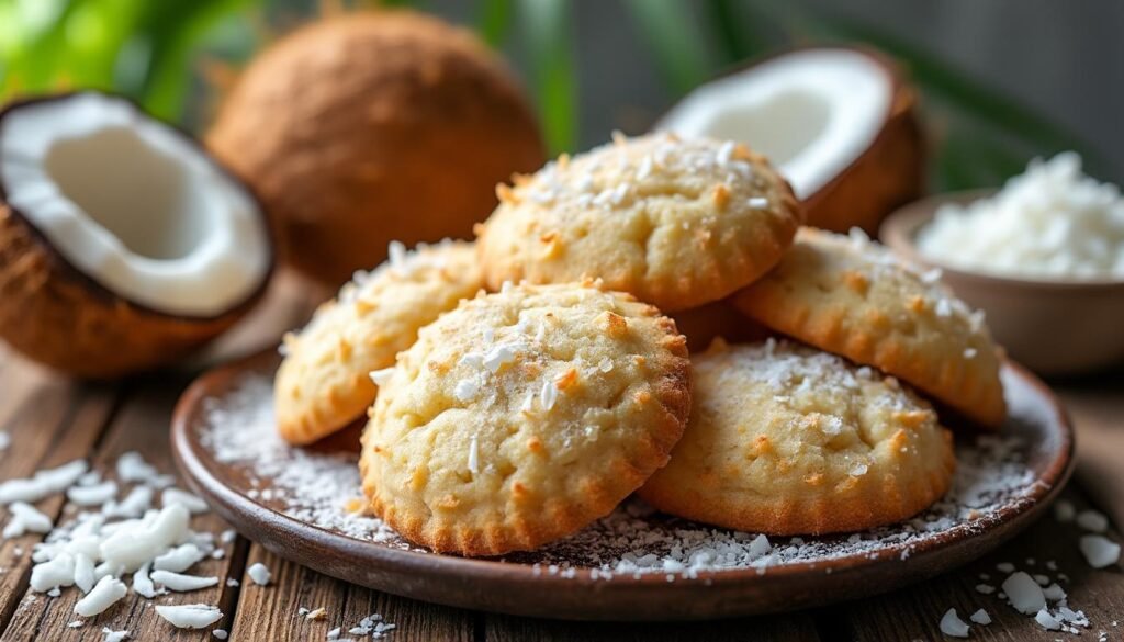 découvrez nos délicieux biscuits moelleux à la noix de coco, une gourmandise irrésistible alliant douceur et exotisme. parfaits pour une pause café ou un encas savoureux, ces biscuits croquants à l'extérieur et tendres à l'intérieur raviront vos papilles.