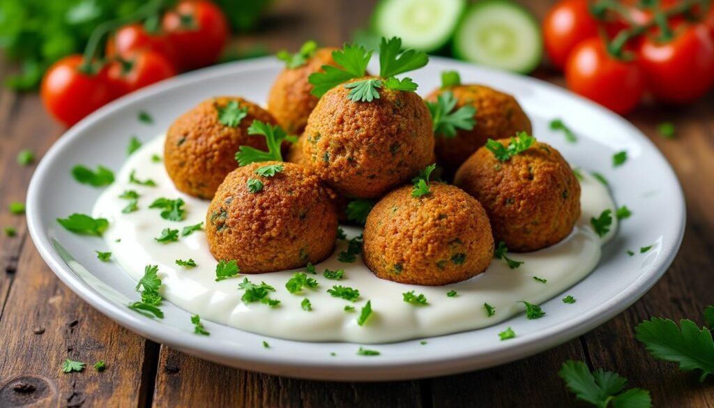 découvrez une délicieuse recette de boulettes de pois chiches accompagnées d'une onctueuse sauce au yaourt. parfaites pour un repas sain et savoureux, ces boulettes allient saveurs méditerranéennes et légèreté. idéales en apéritif ou en plat principal, elles raviront les papilles de toute la famille.