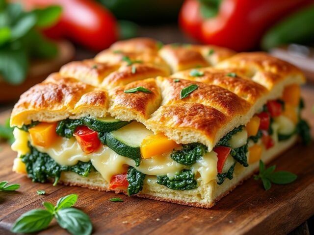 Brick aux légumes et fromage fondant