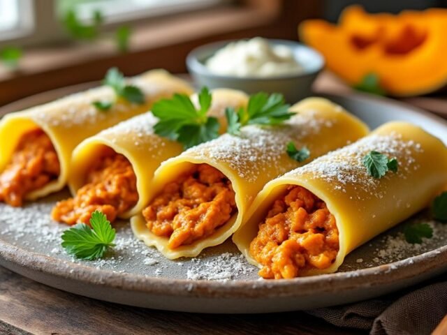 Cannellonis à la courge et mascarpone