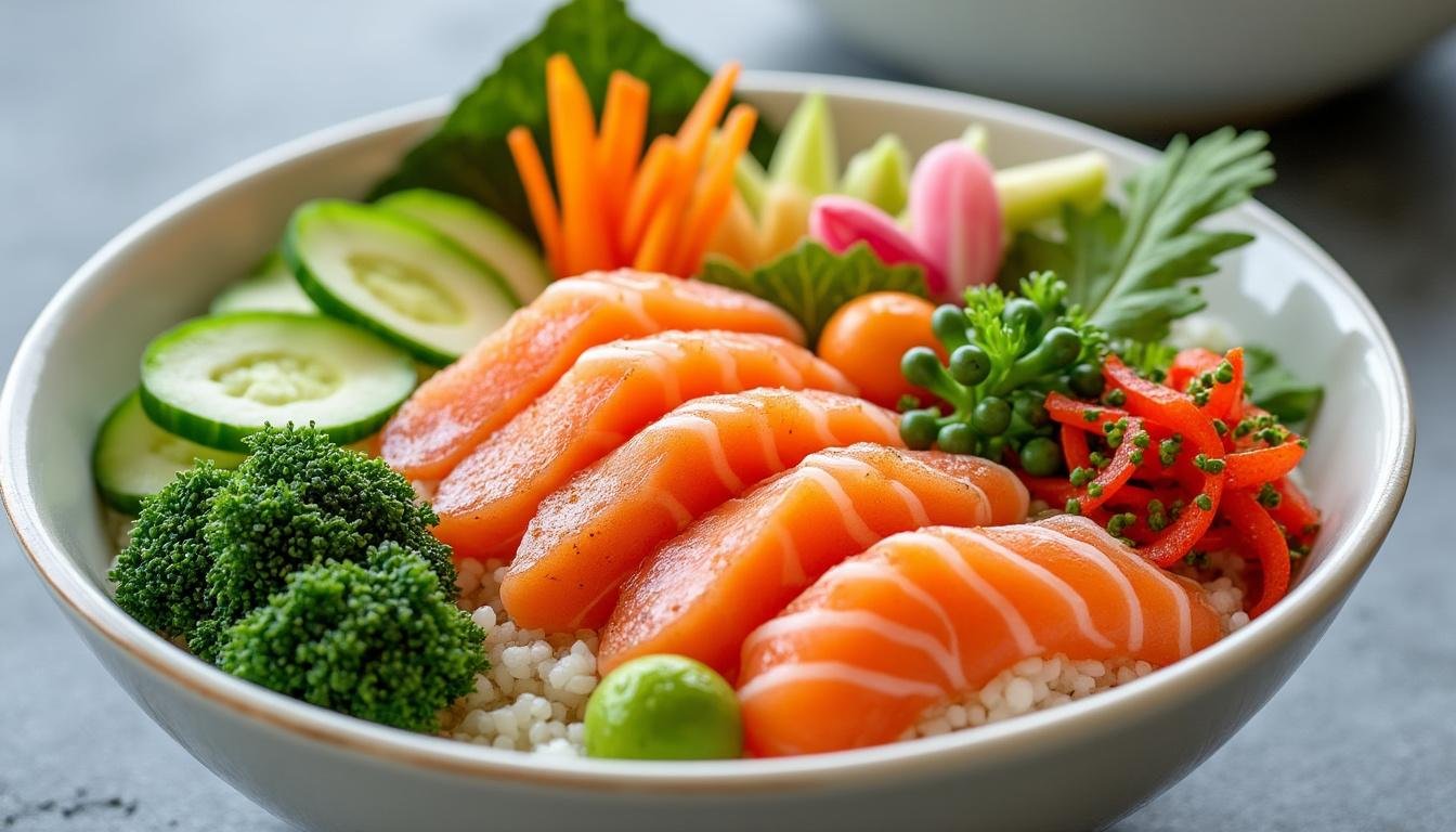 découvrez notre chirashi sushi au saumon : un plat savoureux qui réinvente le sushi traditionnel avec une présentation déstructurée. préparé rapidement, il allie fraîcheur et simplicité pour une expérience culinaire unique et délicieuse.