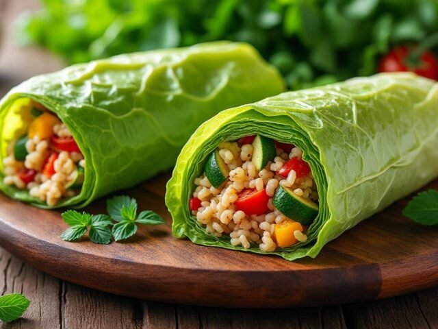 Chou farci au riz et légumes méditerranéens