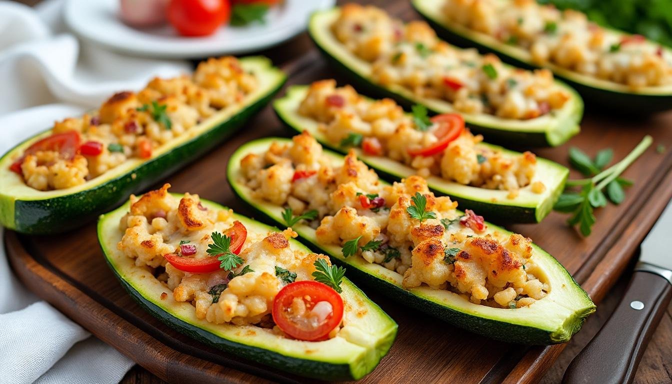 découvrez la délicieuse recette de courgettes farcies au riz et fromage de brebis. un plat savoureux et équilibré, idéal pour vos repas d'été ou en accompagnement. facile à préparer, cette recette met en valeur les saveurs méditerranéennes. à essayer absolument!