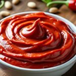Crème de poivrons rouges et pignons de pin