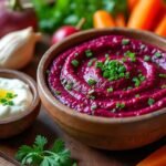 Dip de betteraves et yaourt à l’ail