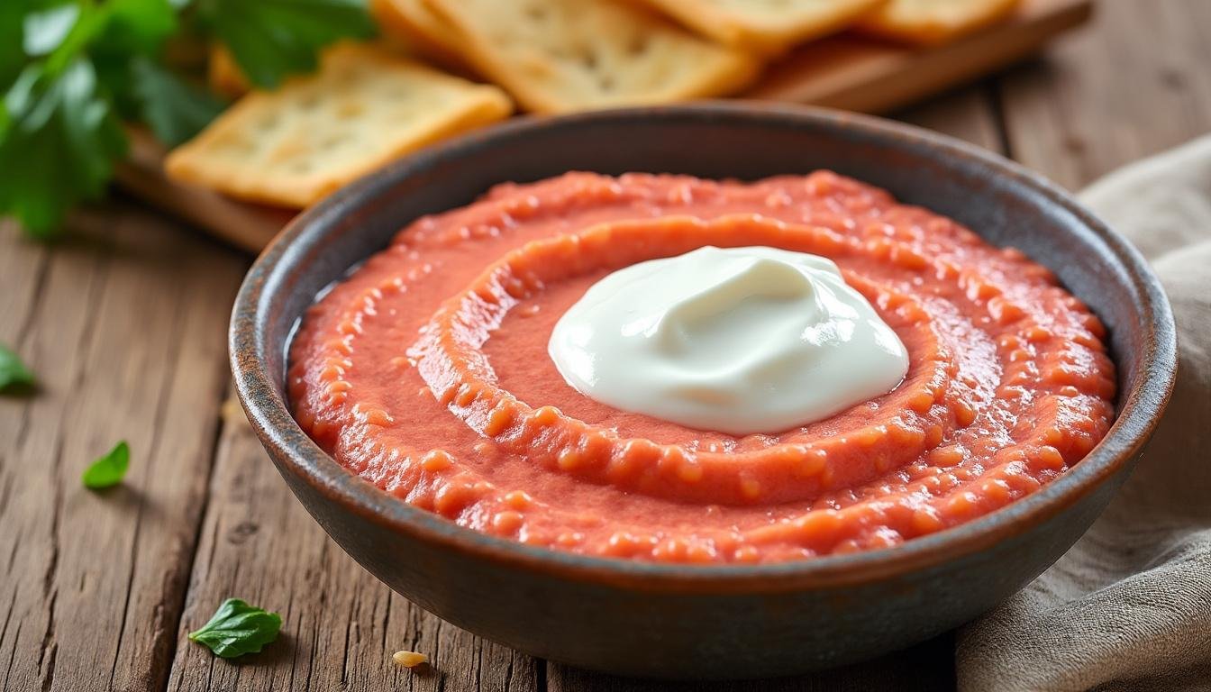 découvrez notre savoureux dip de lentilles corail et yaourt grec, une recette nutritive et crémeuse idéale pour vos apéritifs ou vos en-cas sains. parfait pour accompagner des légumes croquants ou des pains pita, ce mélange équilibré ravira vos papilles avec sa texture onctueuse et son goût raffiné.