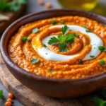 Dip de lentilles corail et yaourt grec