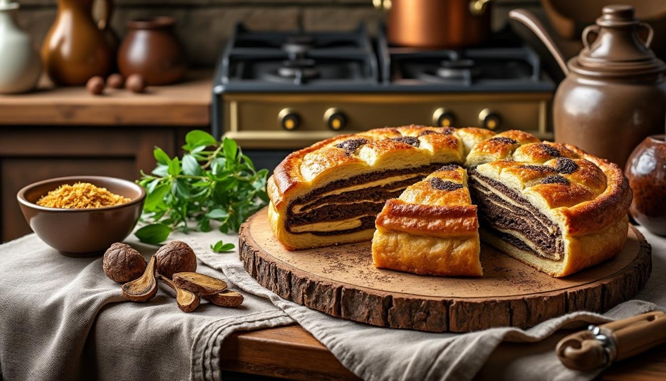 découvrez notre feuilleté aux champignons et crème de truffe, une délicieuse recette qui marie la saveur des champignons frais à la richesse de la crème de truffe. parfait pour impressionner vos invités, ce plat raffiné combine textures croustillantes et crémeuses pour un voyage gustatif inoubliable.