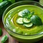 Gaspacho de concombre et basilic
