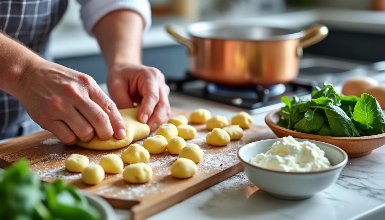 découvrez notre délicieuse recette de gnocchis maison aux épinards et ricotta, idéale pour un repas réconfortant et savoureux. facile à préparer, ces gnocchis fondent en bouche et apportent une touche de fraîcheur grâce aux épinards. un plat qui ravira les amateurs de cuisine italienne !