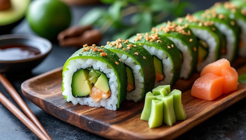 découvrez le maki avocat-concombre, une délicieuse revisite d'un classique végétarien. cette combinaison fraîche et savoureuse ravira vos papilles tout en apportant une touche moderne à un plat intemporel. idéal pour tous les amateurs de cuisine saine et gourmande !