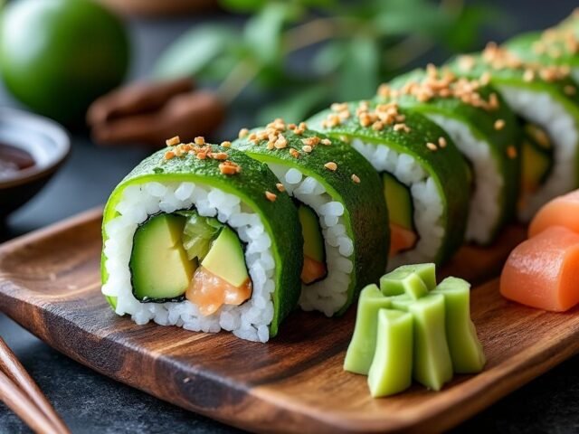 Maki Avocat-Concombre : un classique végétarien revisité