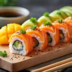 Maki Saumon Mangue : un sushi aux accents exotiques