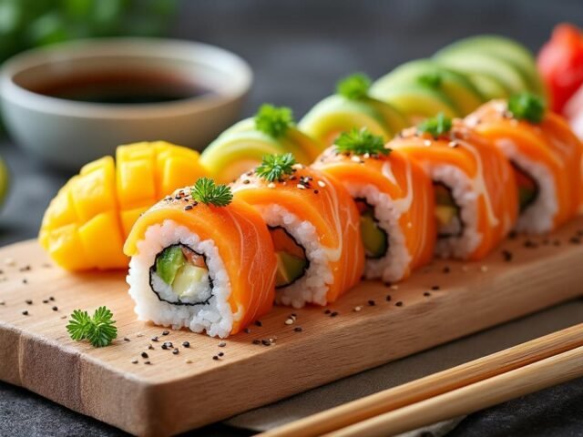 Maki Saumon Mangue : un sushi aux accents exotiques