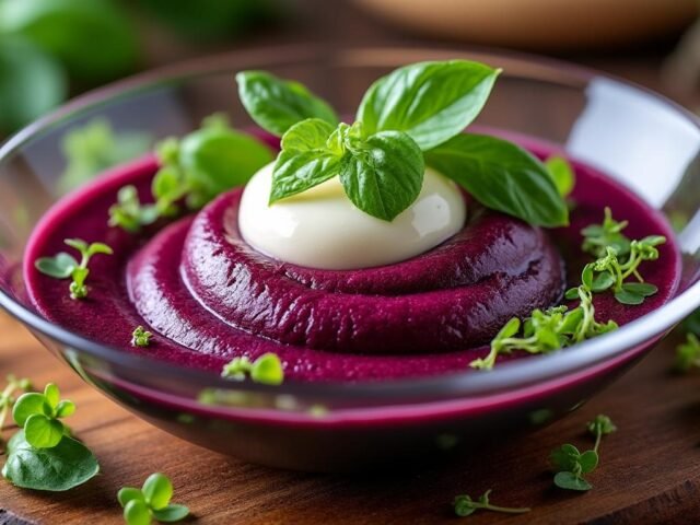 Mousse de betterave au chèvre frais