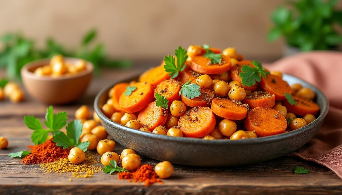 découvrez notre savoureuse recette de parmentier de patates douces et pois chiches, un plat réconfortant et sain. idéal pour les vegans et les amateurs de saveurs originales, ce repas allie la douceur des patates et la richesse des pois chiches pour une expérience culinaire inoubliable.