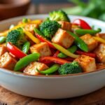 Poêlée de tofu et légumes sauce teriyaki