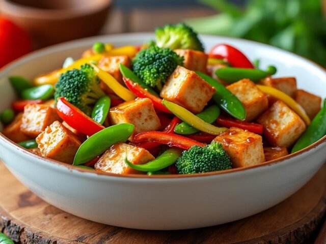 Poêlée de tofu et légumes sauce teriyaki