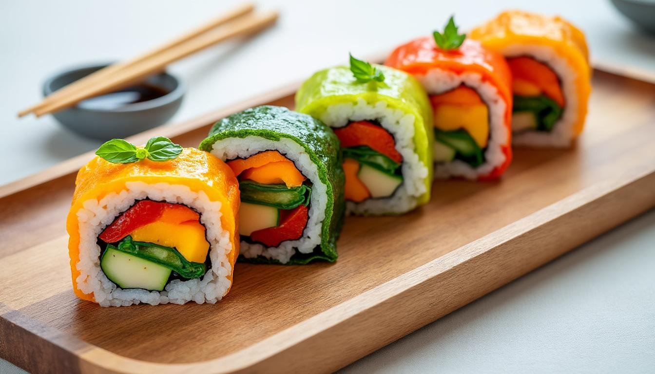dĂ©couvrez les rainbow rolls, une expĂ©rience culinaire vibrante alliant une explosion de couleurs et de saveurs. plongez dans un monde de sensations gustatives oĂč chaque bouchĂ©e vous Ă©merveillera avec ses ingrĂ©dients frais et ses prĂ©sentations artistiques. parfait pour les amateurs de sushis et les aventuriers culinaires!