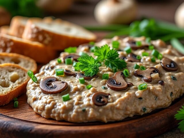 Rillettes de champignons et pain complet