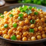 Riz sauté aux pois chiches et épices douces